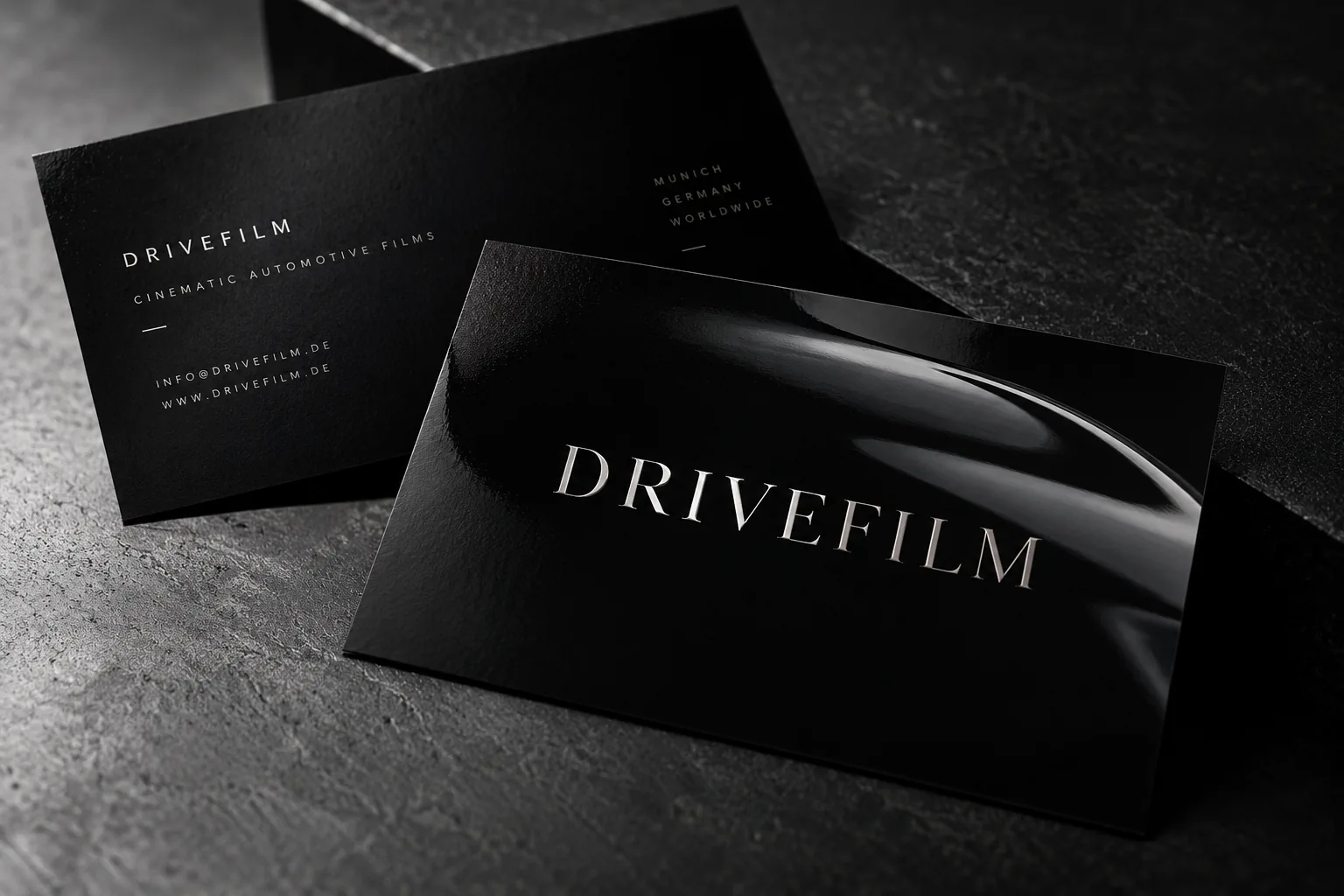 DRIVEFILM gift card in a premium black design